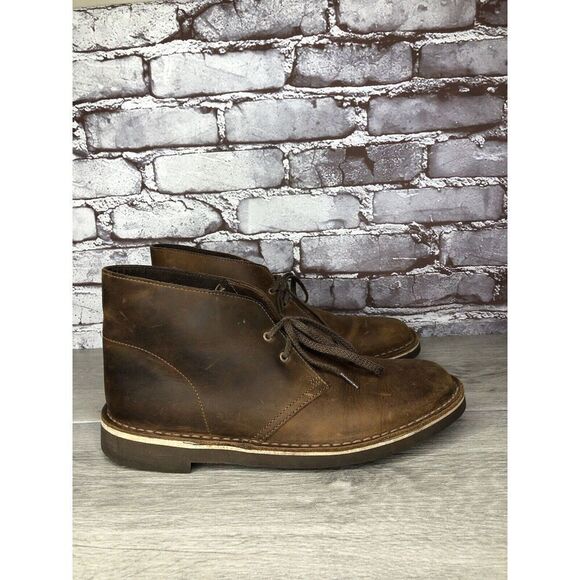 Clarks Bushacre 2 Brown Nubuck Leather Lace Up Chukka Boots Men Sz 8.5M US/41.5 main image 7